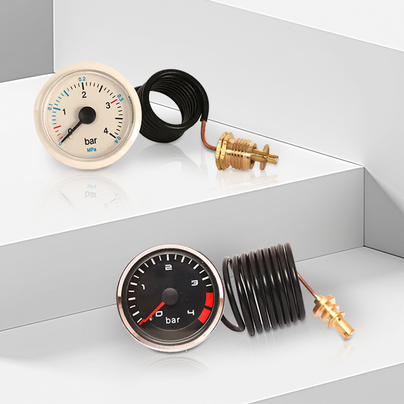 LVI -painemittari kapillaarilla, manometrillä kapillaarilla